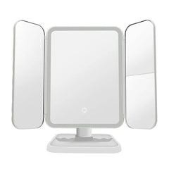 Miroir de maquillage 3 volets éclairage led
