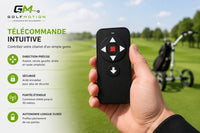 Chariot de Golf Électrique GolfMotion X2R – Télécommandé, Double Moteur 200W, Autonomie 50 km